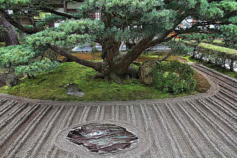 Jardin zen -temple Ginkakuji à Kyoto