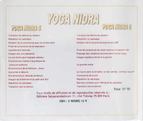Yoga nidra 5et 6